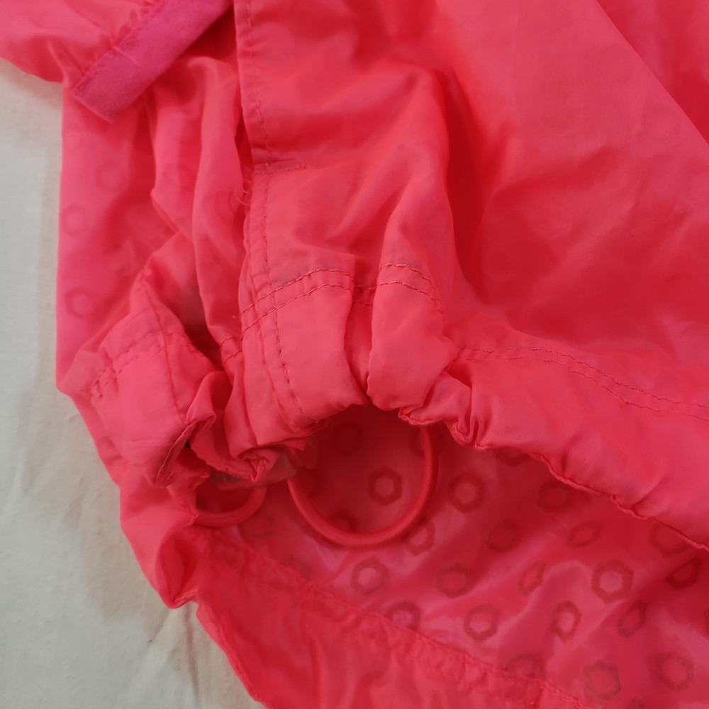 Hind Womens Neon Pink Hooded Windbreaker Running Jacket Size S Full Zip Hexagon - Picture 8 of 11